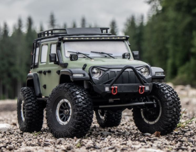 Sherpa verde oliva Crawler CR3.4 1/10 montato con radio