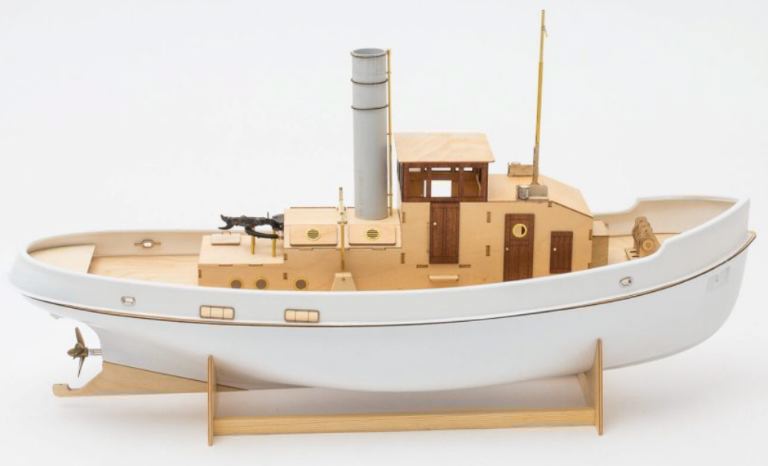 Rimorchiatore in kit scala 1/20 lungo 737mm in legno ed ABS