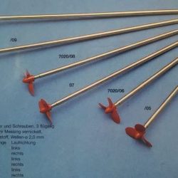 ALBERO NAVALE DESTRO 143mm ASSE DA 2mm ELICA TRIPALA 30mm