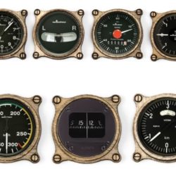 Strumenti classici per cockpit scala 1/4 con base in legno