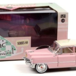 Cadillac Fleetwood 1955 1/24 Series 60 rosa con tetto bianco