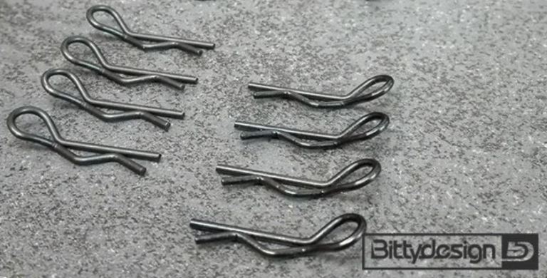 Clips carrozzeria nere 1/8 1/5 nere 8pz destre e sinistre 4+4