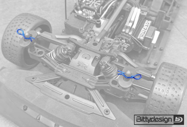 Clips carrozzeria blu 1/8 1/5 8pz destre e sinistre 4+4