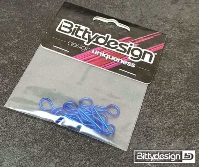 Clips carrozzeria blu 1/8 1/5 8pz destre e sinistre 4+4