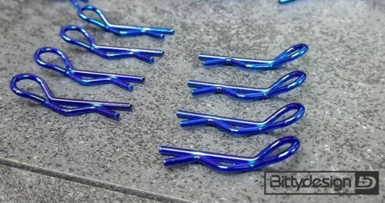 Clips carrozzeria blu 1/8 1/5 8pz destre e sinistre 4+4