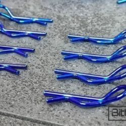 Clips carrozzeria blu 1/10 8pz destre e sinistre 4+4