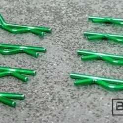 Clips carrozzeria verdi 1/10 8pz 4pz destre e 4pz sinistre