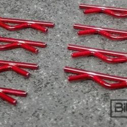 Clips carrozzeria rosse 1/10 8pz 4pz destre e 4pz sinistre