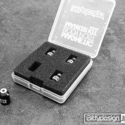 Kit di magneti 4pz 1/10 neri per forare le carrozzerie