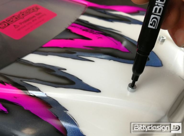 Kit di magneti 4pz 1/10 orange per forare le carrozzerie