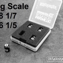 Kit di magneti 4pz neri 1/8 per forare le carrozzerie