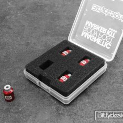 Kit di magneti 4pz rossi 1/8 per forare le carrozzerie