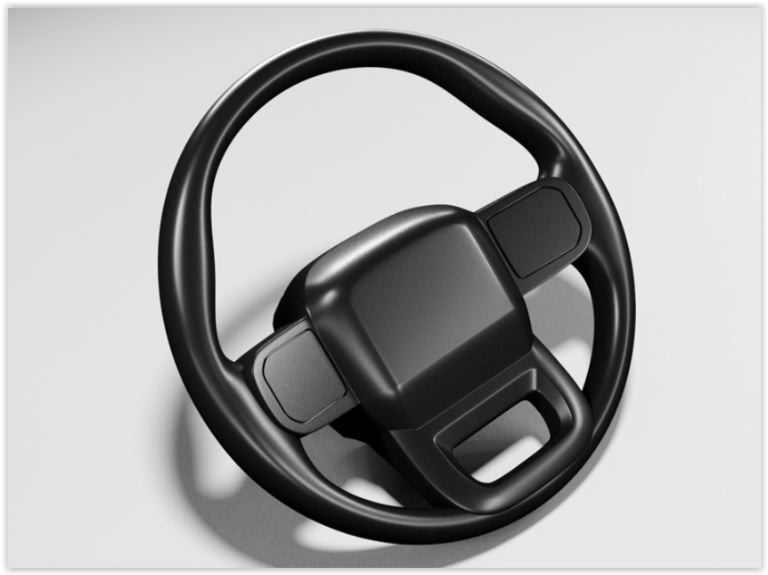 Volante per cockpit interno carrozzeria ROCK1 1/10