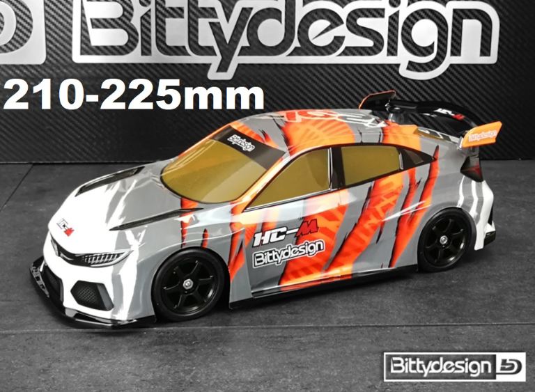 Carrozzeria Mini HC-M 210-225mm 1/10 per mini Tamiya