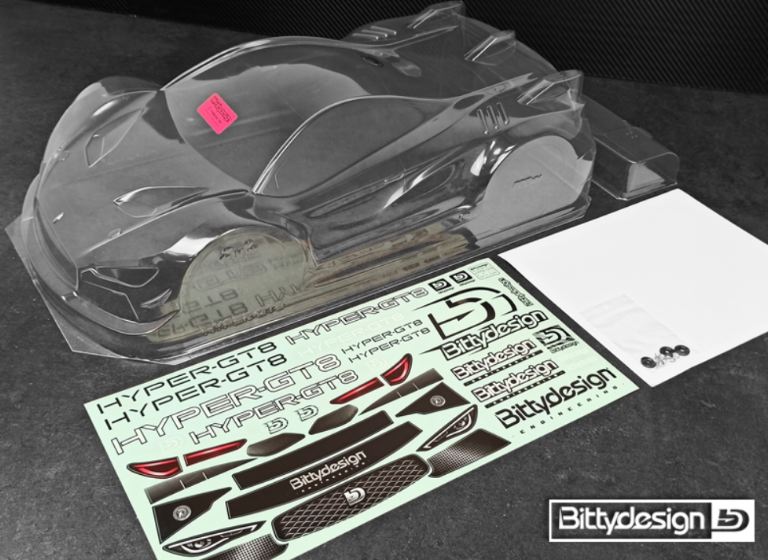 Carrozzeria Hyper GT8 1/8 GT Rally Game 325-330mm trasparente