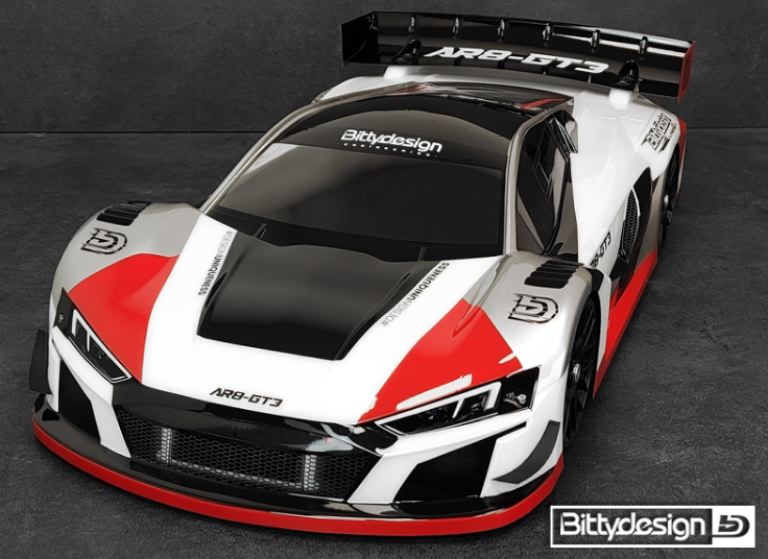 Carrozzeria GT AR8-GT3 Audi R8 trasp 1/8 GT Rally Game passo 325mm