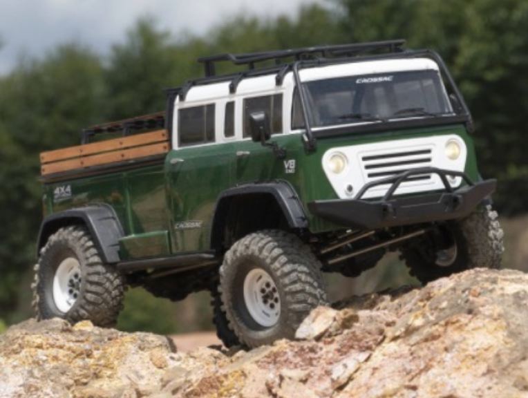 Scaler JT4 EMO verde e bianco 1/10 montato con radio