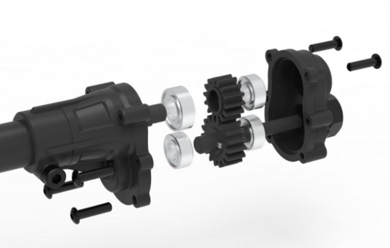 Scaler JT4 EMO giallo e bianco 1/10 montato con radio