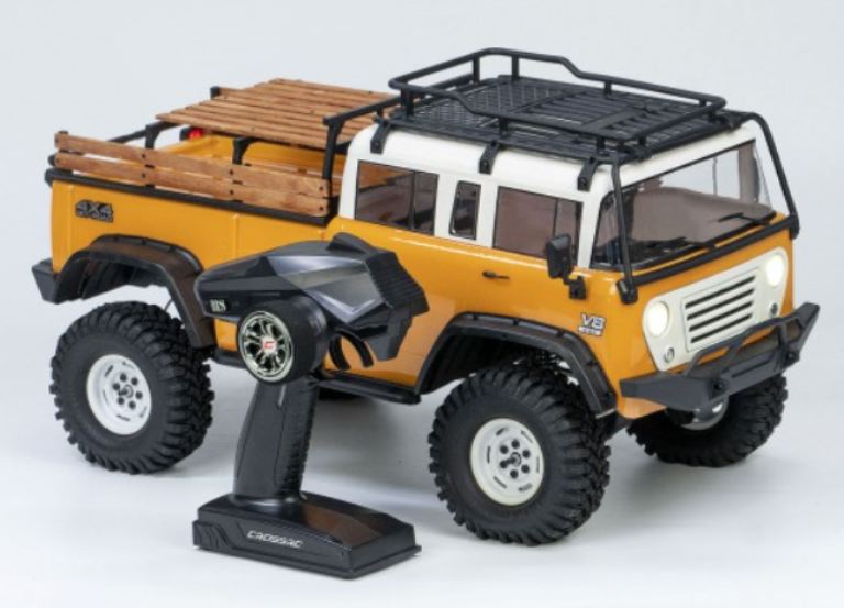 Scaler JT4 EMO giallo e bianco 1/10 montato con radio