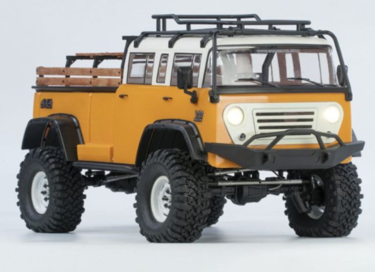 Scaler JT4 EMO giallo e bianco 1/10 montato con radio