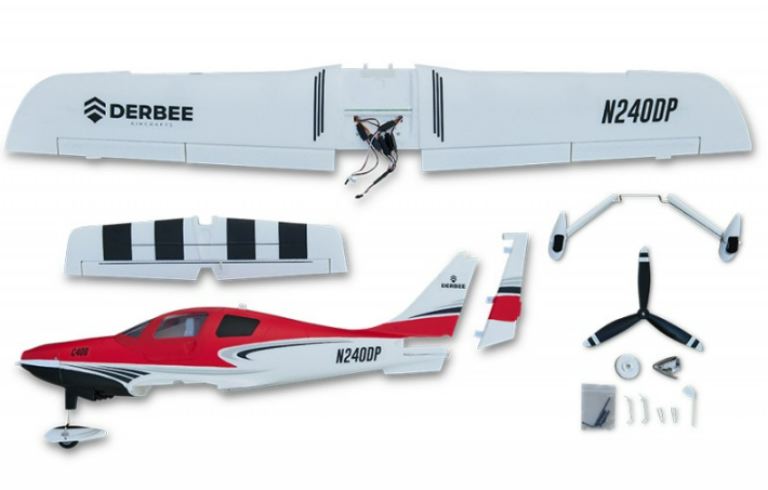 C400 rosso trainer ad ala bassa 1100mm PNP