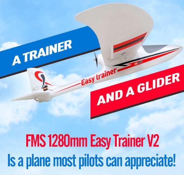 Easy Trainer V2 montato con radio Mode2 1280mm