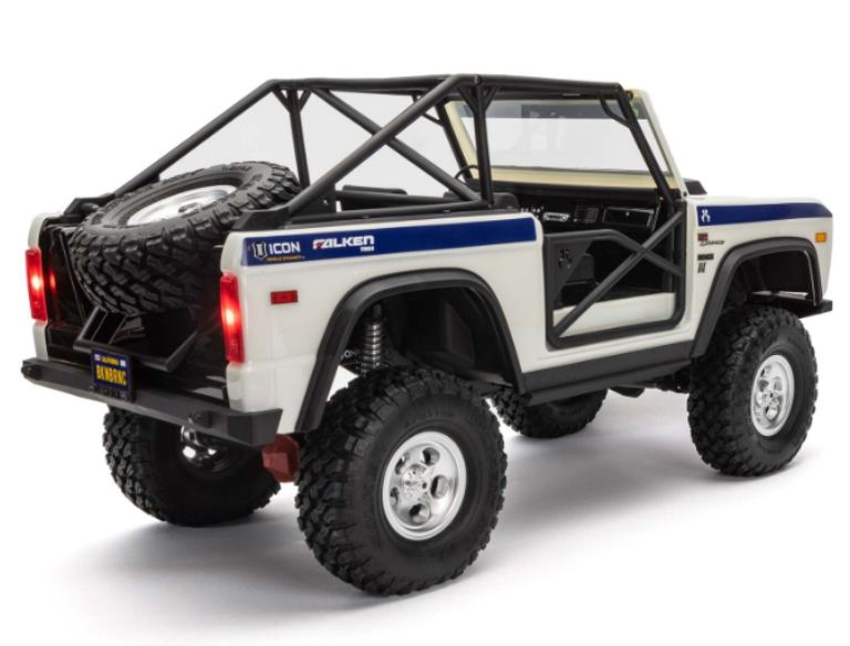 Ford Bronco bianco SCX10 III Early 1/10 montato con radio