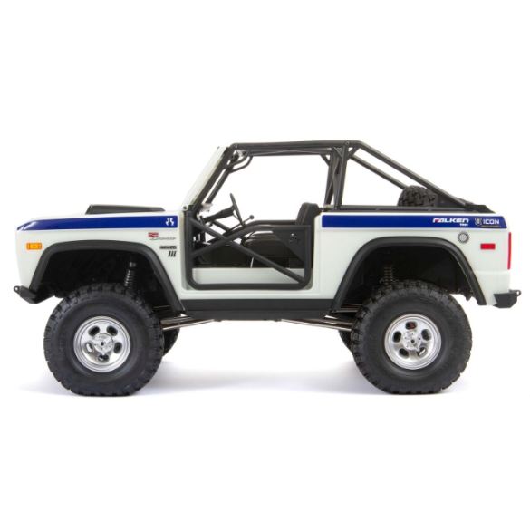 Ford Bronco bianco SCX10 III Early 1/10 montato con radio