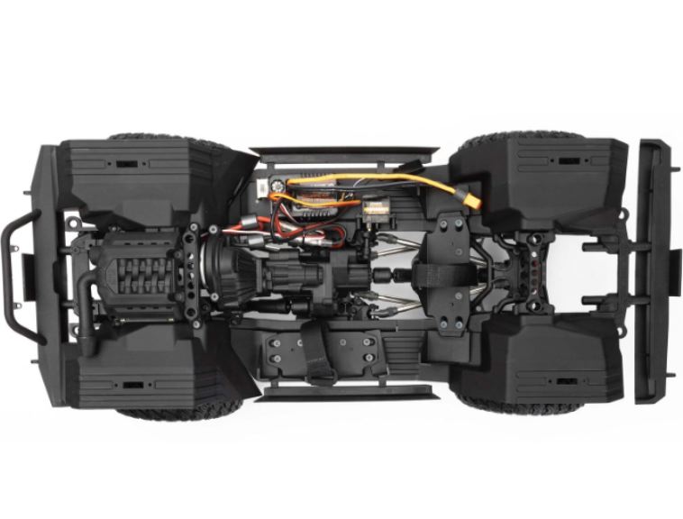 Ford Bronco bianco SCX10 III Early 1/10 montato con radio