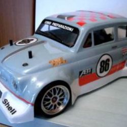 CARROZZERIA FIAT 500 200mm PER AUTO SCALA 1/10