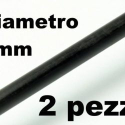 Tondini pieni in carbonio da 3mm 2pz lunghi 1mt