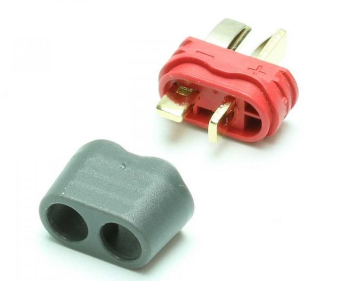 Connettori Deans T-Plug femmine 10pz con cappuccio grigio