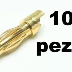 Connettori maschi dorati da 4mm 10pz