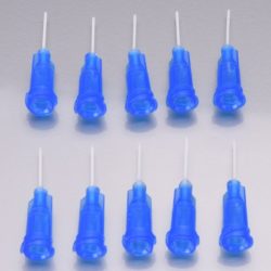 Beccucci blu di precisione 0,5mm per colla ciano ago dritto 10pz