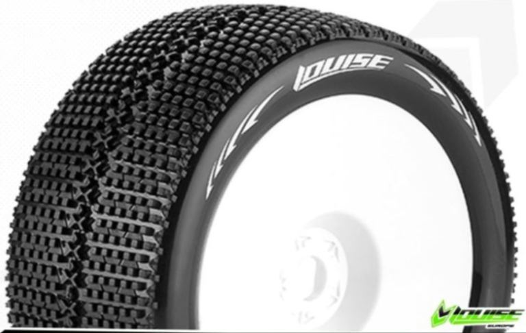 Gomme T-Turbo Truggy Offset 0 1/8 incollate su cerchi esag.17mm