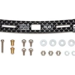 Piastra larga posteriore da 2mm in carbonio Mini4wd