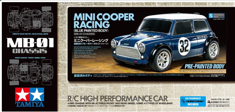 Mini Cooper Racing carrozzeria verniciata MB01 1/10 in kit – TAM47515