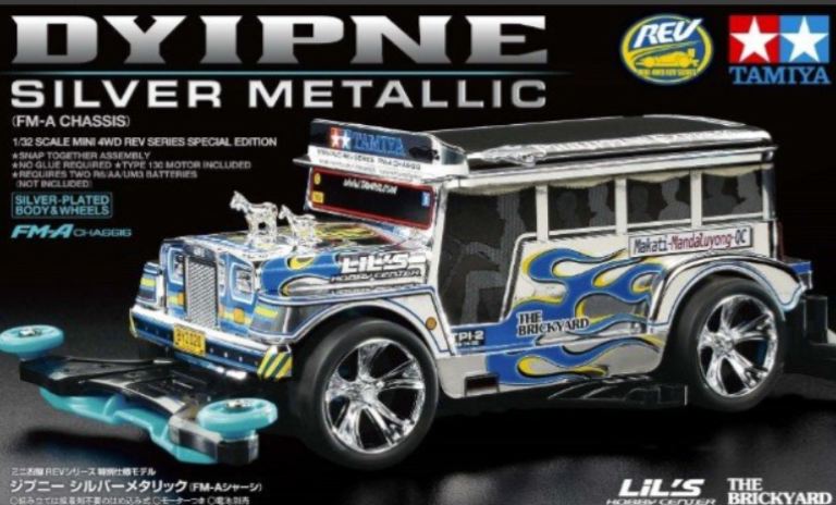 Philippine Dyipne Silver Metallic telaio FM-A Mini4wd – TAM92419