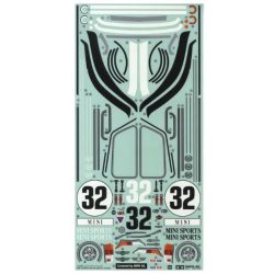 Decals Mini Cooper Racing 1/10 per telaio MB01 (TU11825349)