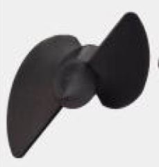 ELICA NAVALE PLASTICA SX 42x30 REVERSA BIPALA FILETATURA M4 - TFL4230210R