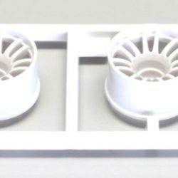 MZH131W-W3B Cerchi bianchi offset 3.0 Mini-Z RWD 2pz 11mm posteriori - KYO-MZH131WW3