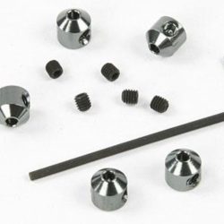 COLLARINI COLOR TITANIO    2mm IN ALLUMINIO 5pz SVASATI - RBT-R07200G