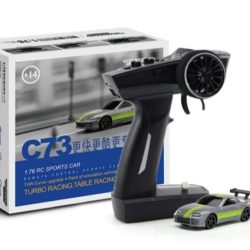 Turbo Racing micro Auto C73 1/76 grigia e verde con radio - PELTB-C73