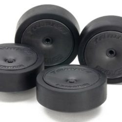 Gomme Dure Larghe 31mm con Cerchi Cerbon Lenticolari Mini4wd - TAM15544