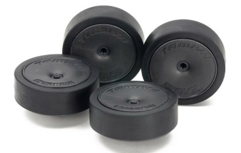 Gomme Dure Larghe 31mm con Cerchi Cerbon Lenticolari Mini4wd - TAM15544