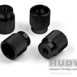 DADI PER SET UP   TOURING 1/10 4pz NERI IN ALLUMINIO - HUD109360