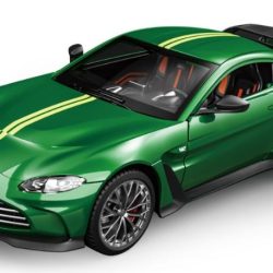 Aston Martin Vantage verde metallizzata 1/24 strisce gialle - REE0803G