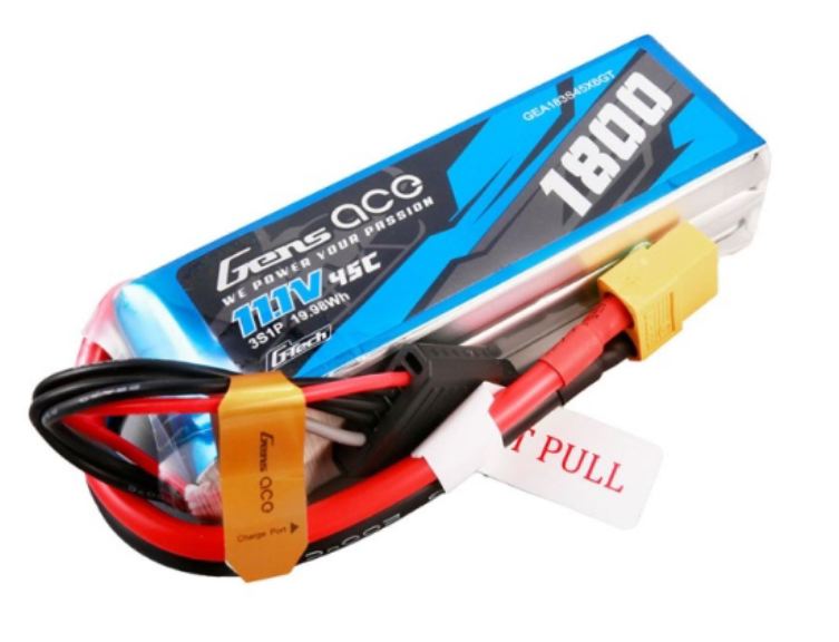 Lipo 11,1v 1800mAh 45C 3S1P XT60 G-Tech Gens Ace - GEN183S45X6GT - immagine 4