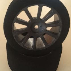 SPUGNE + CERCHI BIMESCOLA 1/10 ANTER. 26mm Shore 32/40 CARBON - MTX-10A3240AC