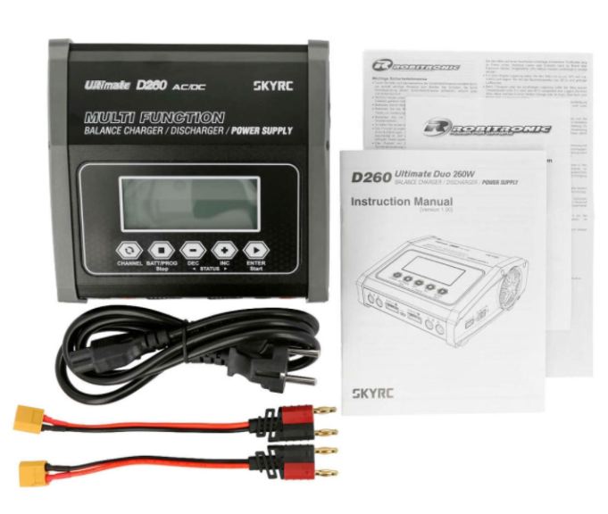 Caricabatterie D260 a 2 uscite 12/220v LiPo 1-6s 14A 260W - RBT-SK100157 - immagine 6